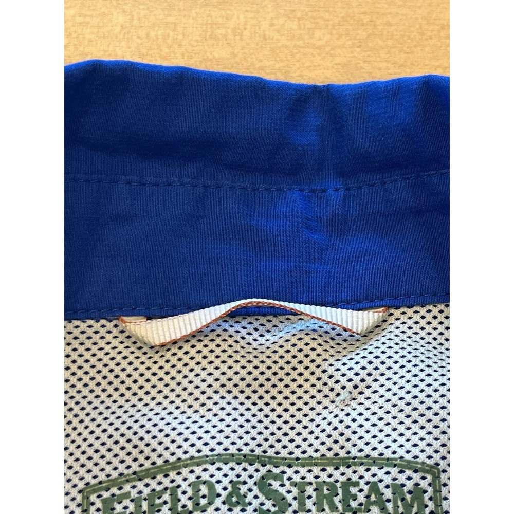 Field & Stream Shirt Mens L Blue Short Sleeve Button Down Cotton Poly Mesh - Picture 6 of 12